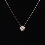 Load image into Gallery viewer, 925 Rose Gold-Plated Silver Chain with Four Heart Pendant – Love in Every Detail