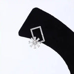Load image into Gallery viewer, 925 Silver Earrings with Geometric Sparkle & Starburst Design