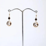 Load image into Gallery viewer, 925 Rose Gold-Plated Silver Moon Earrings – Celestial Glow