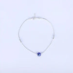 Load image into Gallery viewer, Guardian Glimmer: 925 Silver Evil Eye Anklet
