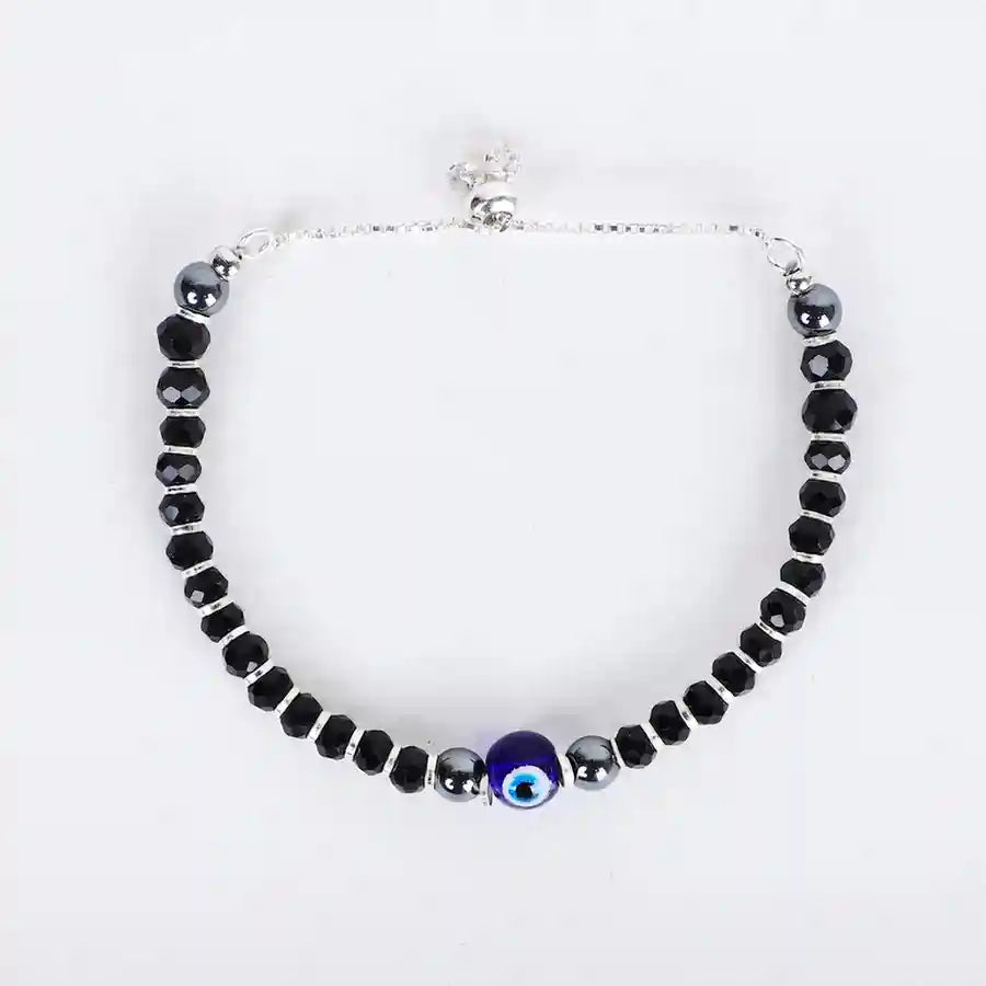 Delicate baby nazariya with black stones for protection