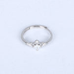 Load image into Gallery viewer, Women's Elegant Silver Tiara-Inspired Ring with Princess-Cut Cubic Zirconia