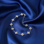 Load image into Gallery viewer, Sparkling Elegance Stone-Studded Silver Bracelet