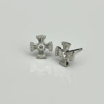 Load image into Gallery viewer, Dazzling Petal Silver Stud Earrings
