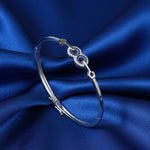 Load image into Gallery viewer, Celestial Spark Blue Stone Silver Bracelet