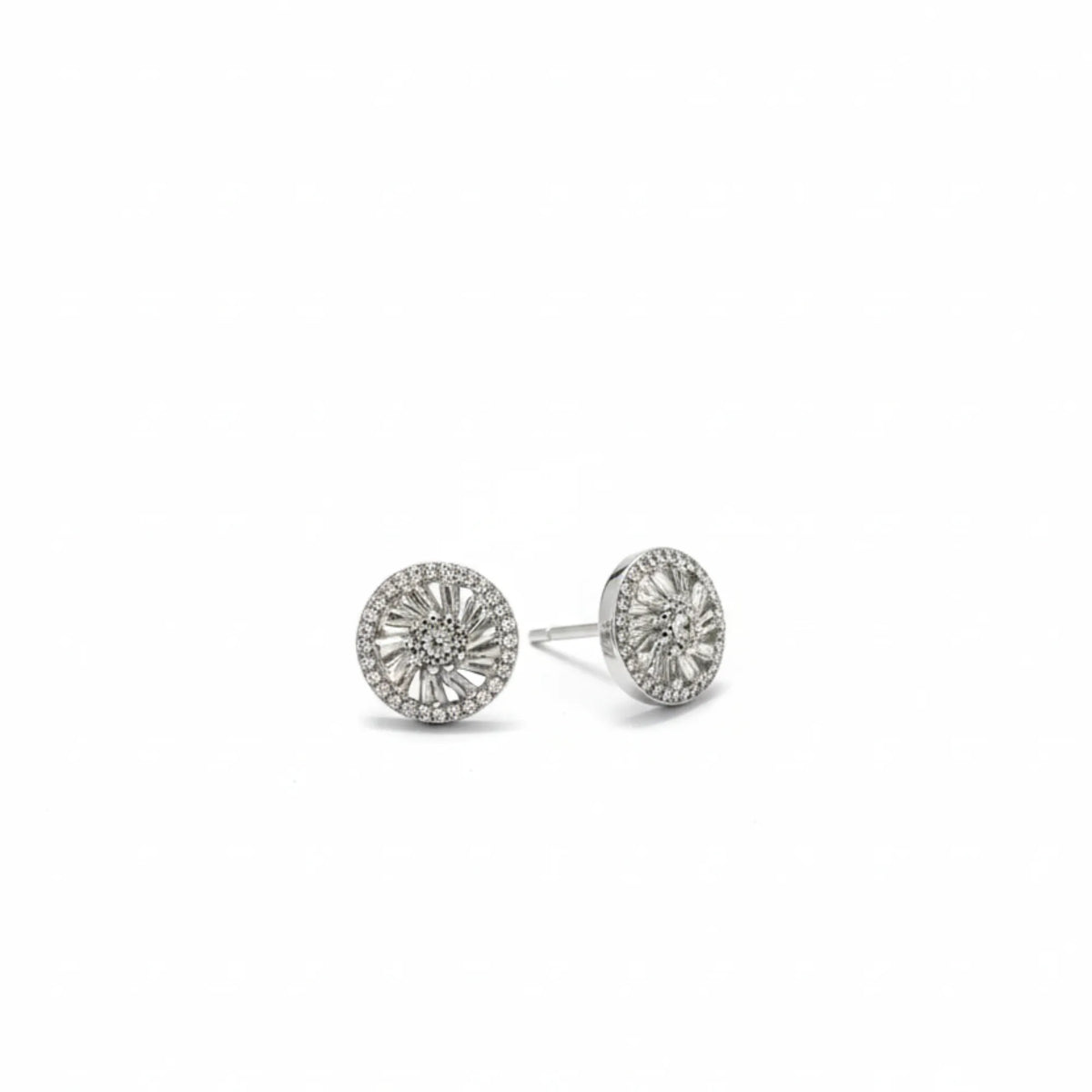 Dazzling radiance silver stone earrings