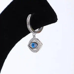 Load image into Gallery viewer, 925 Silver Evil Eye Sparkle Stud Earrings
