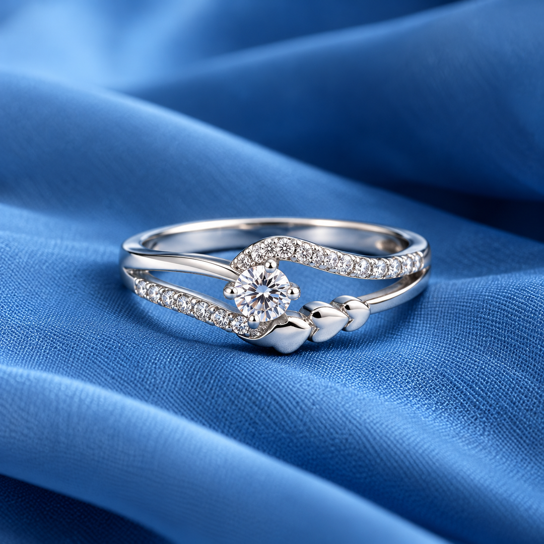 His & Hers 925 Sterling Silver Couple Rings Set – Matching Rings for Couples