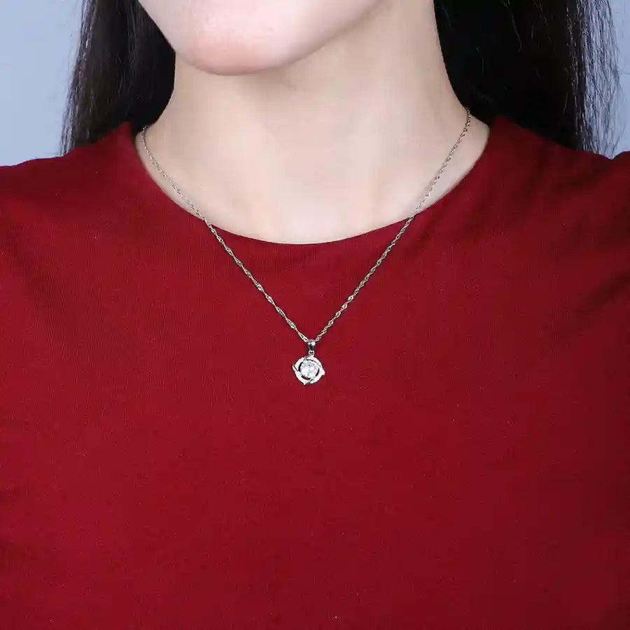925 Silver Chain with Love Knot Pendant – Symbol of Eternal Bond