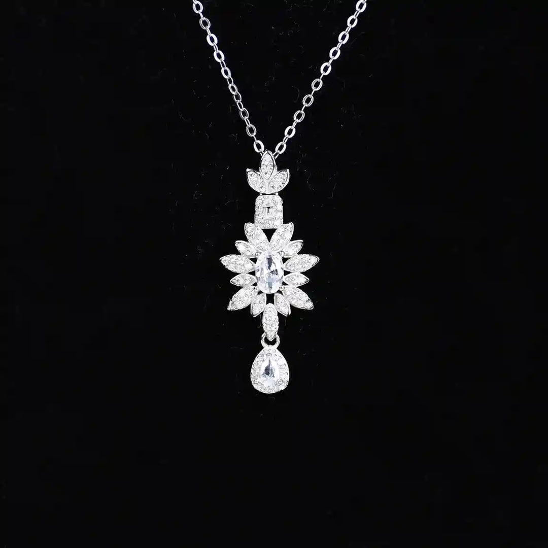 925 Silver Chain with Zirconia-Studded Premium Pendant – Sparkle Refined