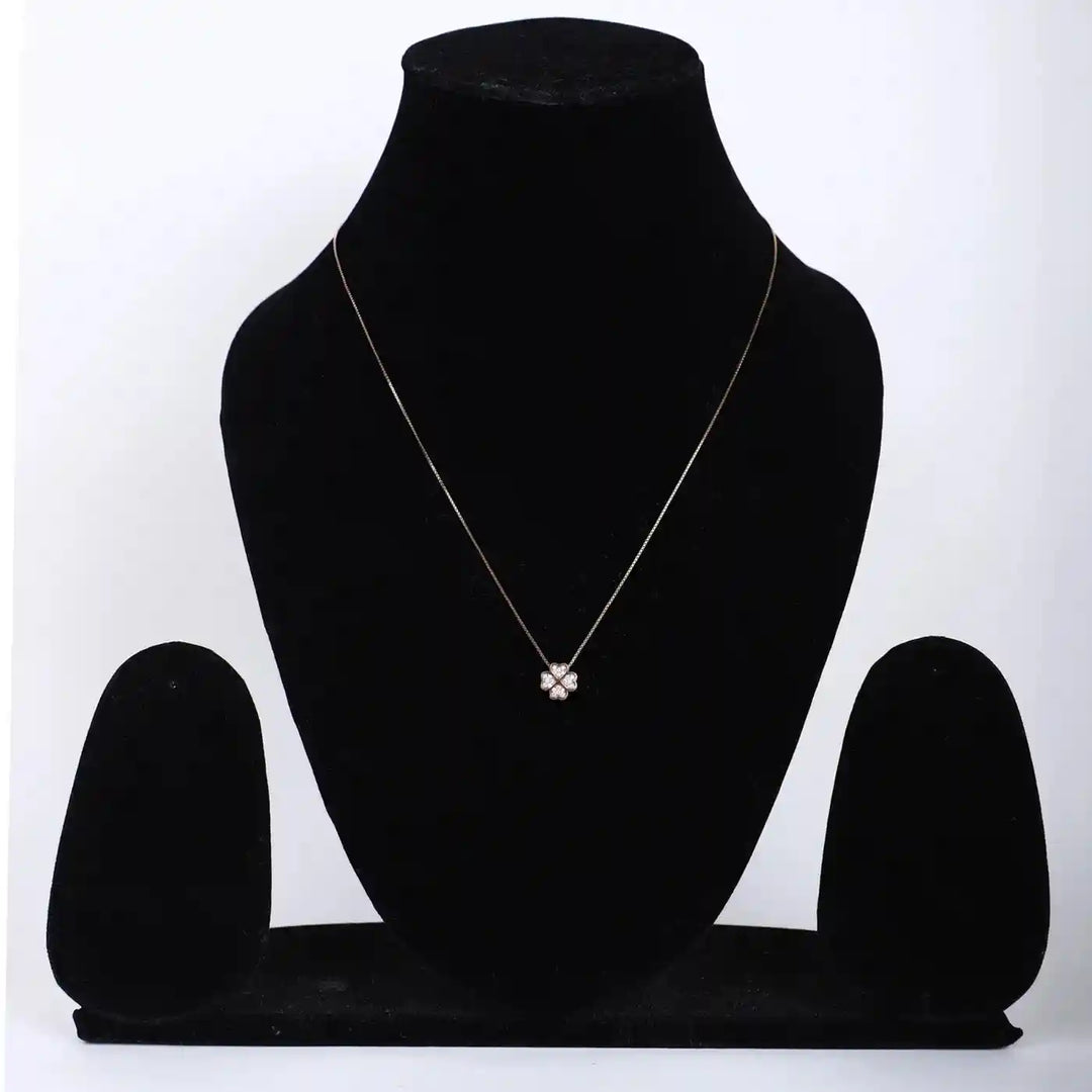 925 Rose Gold-Plated Silver Chain with Four Heart Pendant – Love in Every Detail