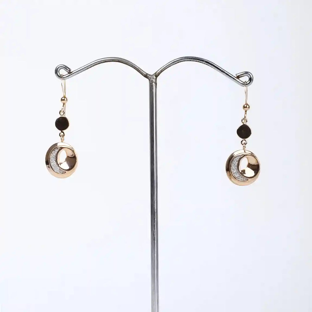 925 Rose Gold-Plated Silver Moon Earrings – Celestial Glow