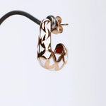 Load image into Gallery viewer, 925 Rose Gold-Plated Silver Hoop Earrings – Geometric Radiance
