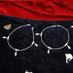 Load image into Gallery viewer, Whispers of Silver: 925 Anklet with Leaf Charms
