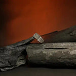 Load image into Gallery viewer, Men's Vintage Silver Ring with Geometric &amp; Tribal Detailing
