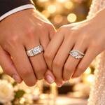 Load image into Gallery viewer, His &amp; Hers 925 Sterling Silver Couple Rings Set – Matching Rings for Couples
