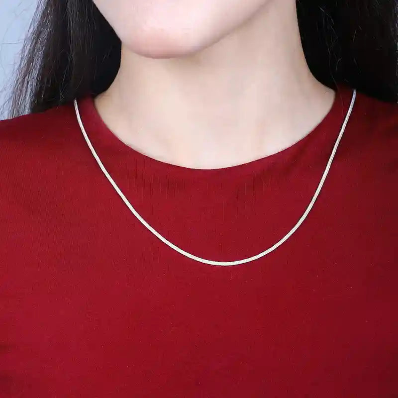 Sleek 925 Silver Snake Chain – Fluid Elegance in Every Curve
