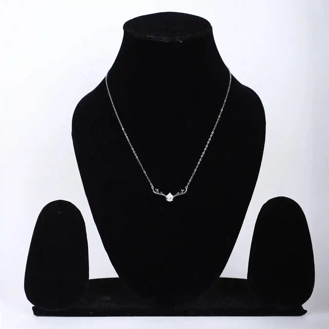 925 Silver Chain with Graceful Deer Pendant – Wild Elegance