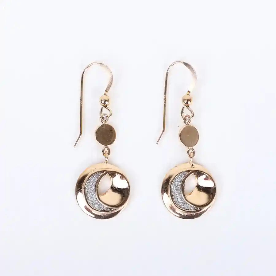 925 Rose Gold-Plated Silver Moon Earrings – Celestial Glow