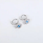 Load image into Gallery viewer, 925 Silver Evil Eye Sparkle Stud Earrings
