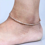 Load image into Gallery viewer, Twist of Elegance: 925 Gold-Plated Silver Anklet

