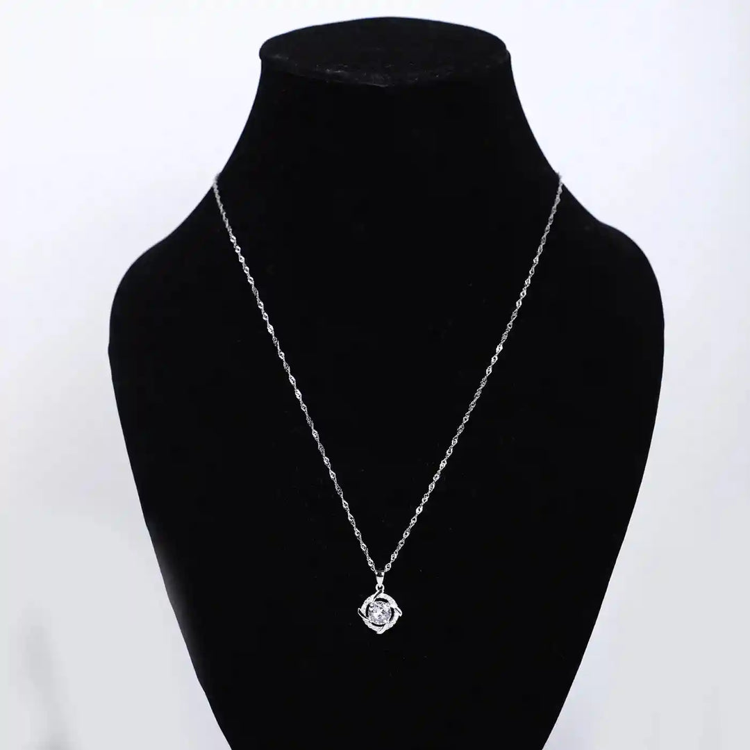 925 Silver Chain with Love Knot Pendant – Symbol of Eternal Bond