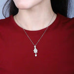 Load image into Gallery viewer, 925 Silver Chain with Zirconia-Studded Premium Pendant – Sparkle Refined
