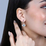Load image into Gallery viewer, 925 Silver Evil Eye Sparkle Stud Earrings
