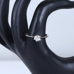 Load image into Gallery viewer, Women's Elegant Classic Solitaire Silver Ring with Sparkling Cubic Zirconia
