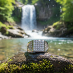 Load image into Gallery viewer, Bold Elegance Stone-Studded Silver Men’s Ring
