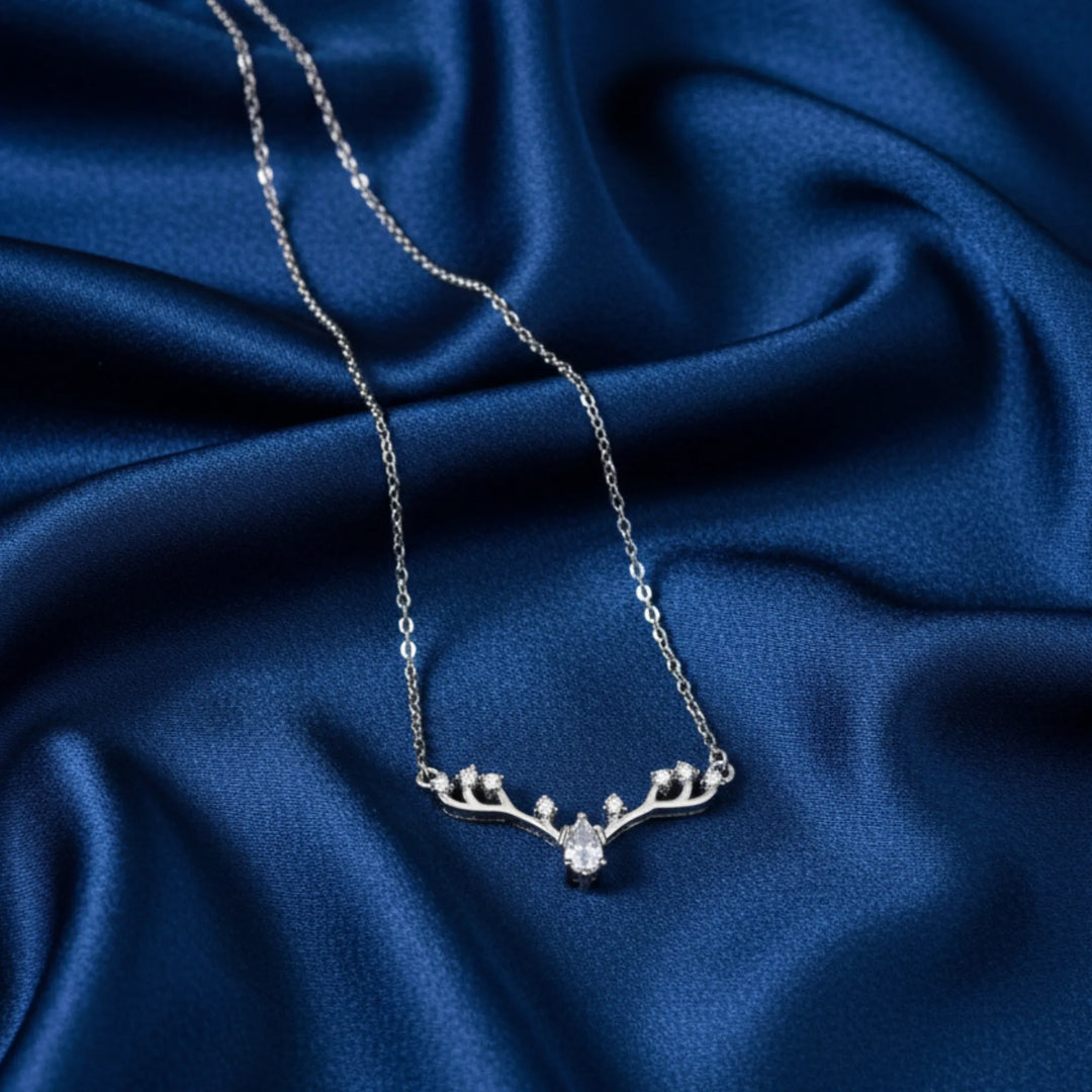 Sparkling Bloom Silver Pendant Necklace