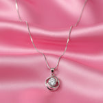 Load image into Gallery viewer, Radiant Spark Silver Pendant Necklace
