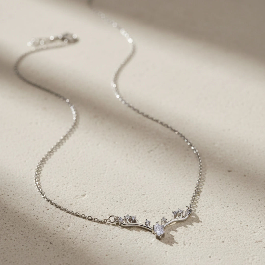 Sparkling Bloom Silver Pendant Necklace