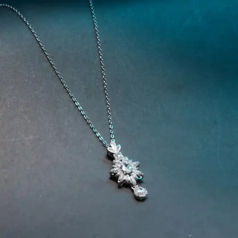 925 Silver Chain with Zirconia-Studded Premium Pendant – Sparkle Refined