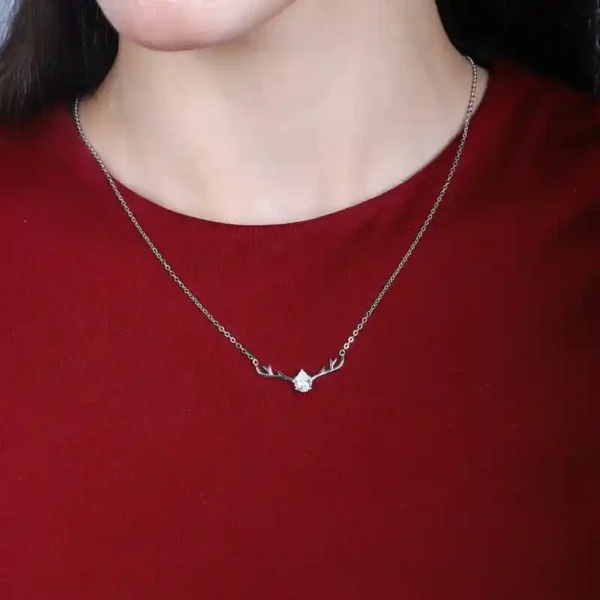 925 Silver Chain with Graceful Deer Pendant – Wild Elegance - Image 2