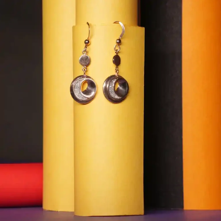 925 Rose Gold-Plated Silver Moon Earrings – Celestial Glow