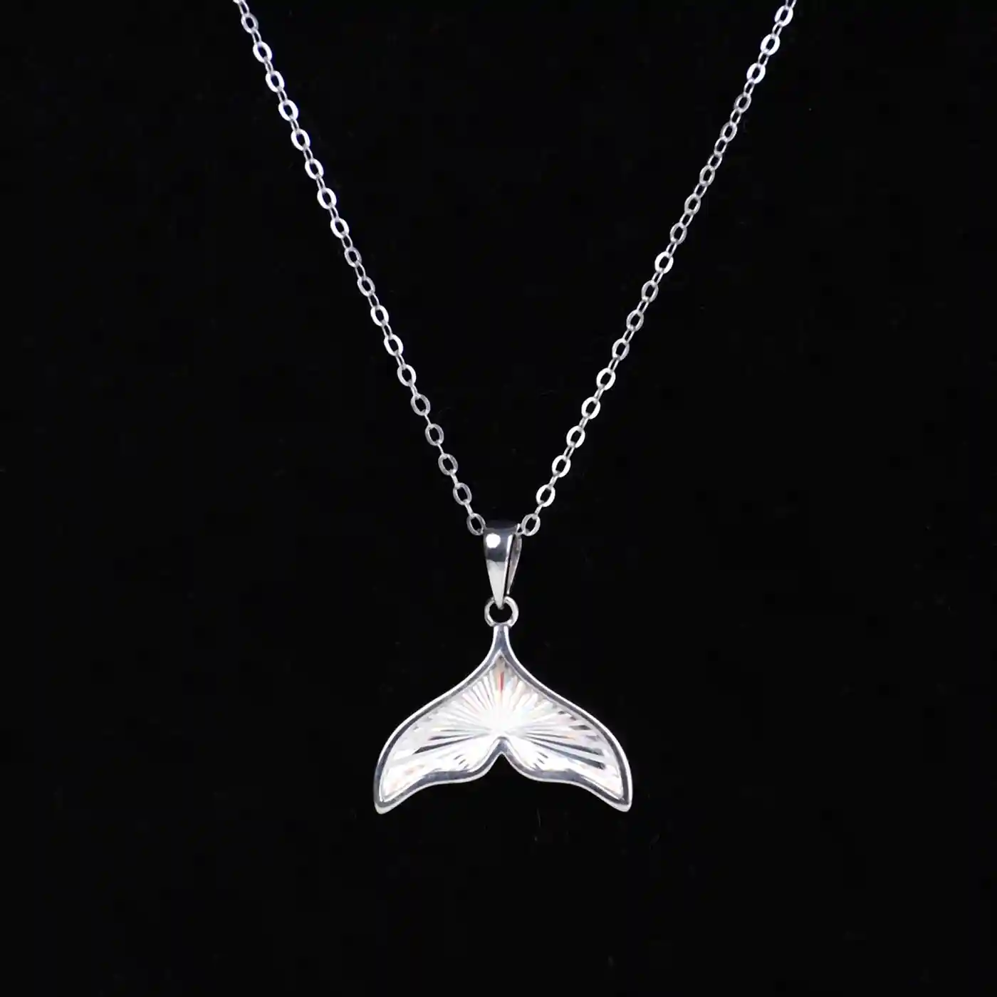 925 Silver Chain with Elegant Fish Tail Pendant – Grace in Motion - Image 3