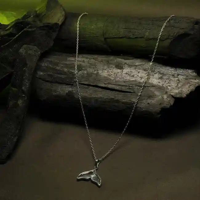 925 Silver Chain with Elegant Fish Tail Pendant – Grace in Motion