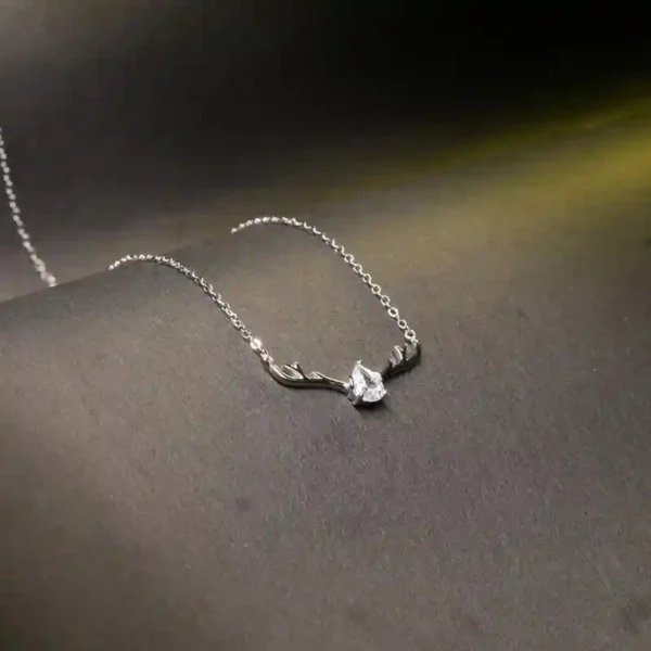 925 Silver Chain with Graceful Deer Pendant – Wild Elegance
