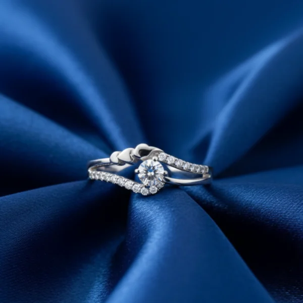 Elegant Wave Silver Women’s Ring - Image 4