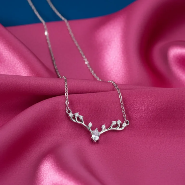 Sparkling Bloom Silver Pendant Necklace