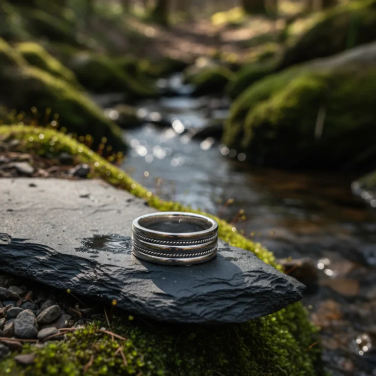 Classic Groove Silver Men’s Ring